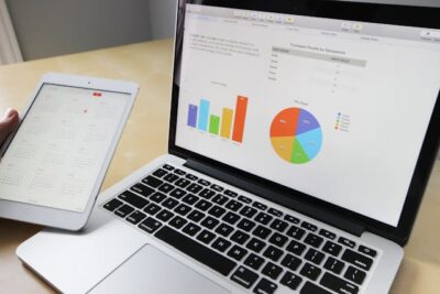 SAP CPQ represented in a graph on a laptop