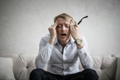 Man with a headache