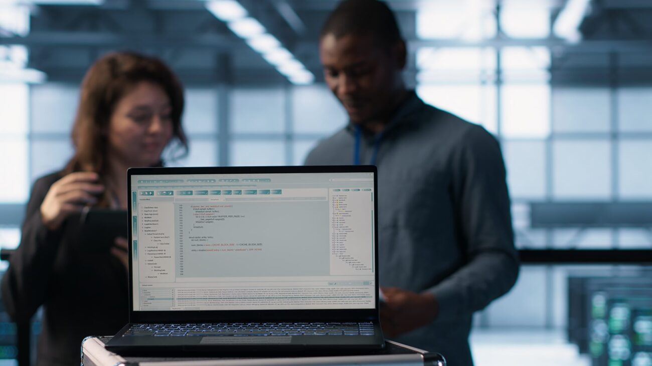 Code on a laptop screen, preparing SAP CPQ scripts for the HttpWebClientProtocol removal